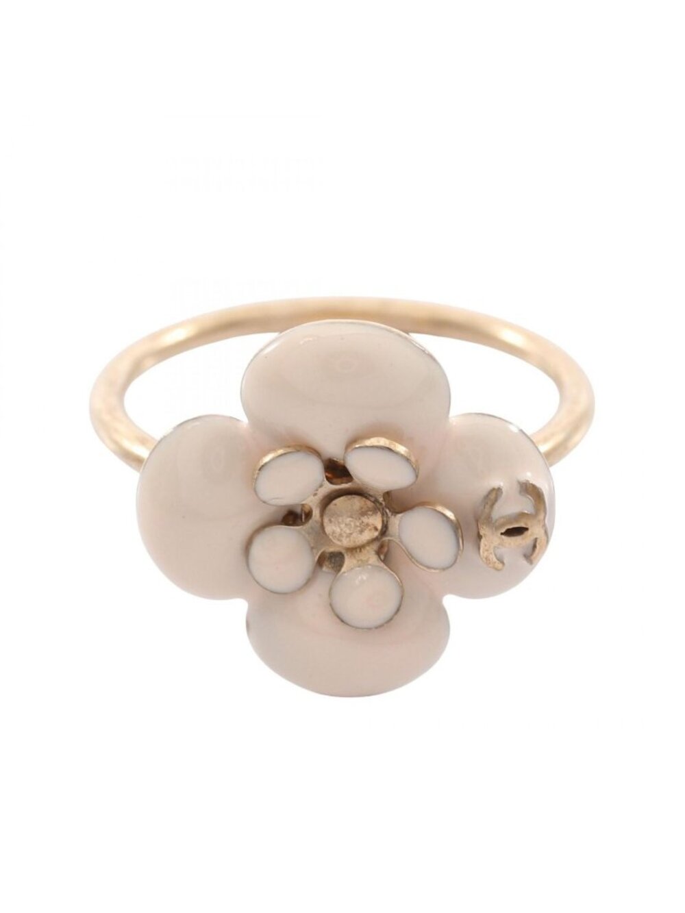 Chanel 10P Ring CC Logo Flower